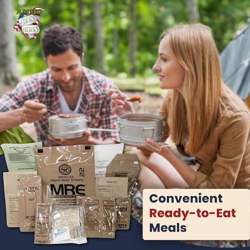 U.S. Military MRE 12-Pack, Flameless Heaters, Freeze Dried, 2023 Inspection | Genuine Military MRE with Flameless Heaters, Entree & Side Dishes