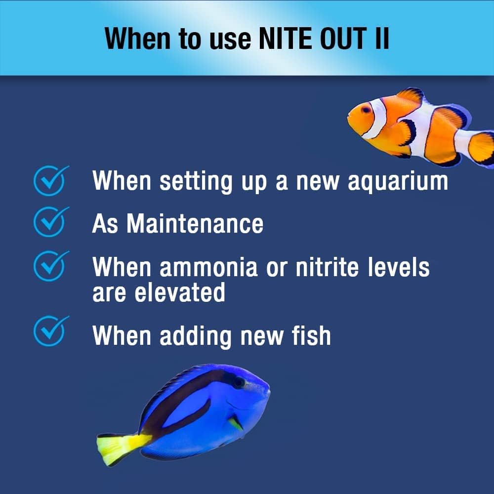 MICROBE-LIFT Nite-Out II Aquarium Bacteria for Start-up, Instantly Cycle Aquariums, Add Fish on Day 1, Rapid Ammonia and Nitrite Reducer for Freshwater & Saltwater Fish Tank, 16 Ounces (NITEH16)