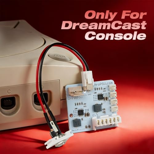 BITFUNX DreamPSU2.0 Power Supply 12V Replacement Kit - Fully Compatible with GDEMU, USB-GDRom and Original DreamCast GDROM Disc Drive