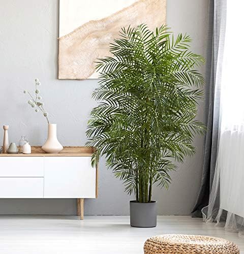 Nearly Natural 7.5ft Artificial Areca Palm Tree, UV Resistant (Indoor/Outdoor)