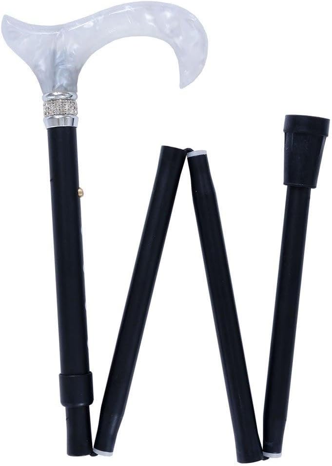 Stylish Walking Sticks – Rhinestone Collar Designer Adjustable Canes Colorful – Best Gift for Men and Women Light Weight Aluminum Shaft & Safe to Walk