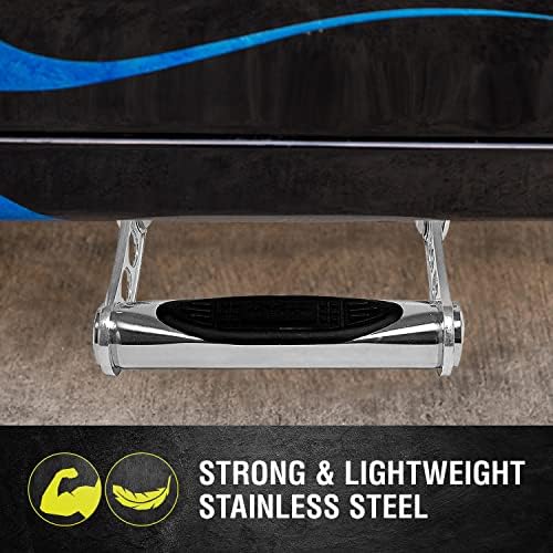 Bully AS-500 Polished Stainless Steel Universal Fit Truck Adjustable Side Step Set of 2 for Trucks from Chevy (Chevrolet), Ford, Toyota, GMC
