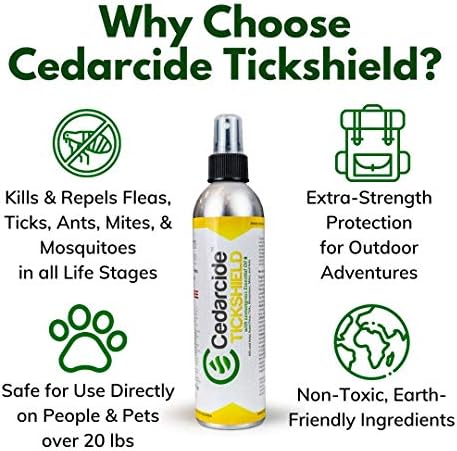 Cedarcide Original & Tickshield Family Pack | Natural Cedar & Lemongrass Oil Bug Spray | Eco-Friendly