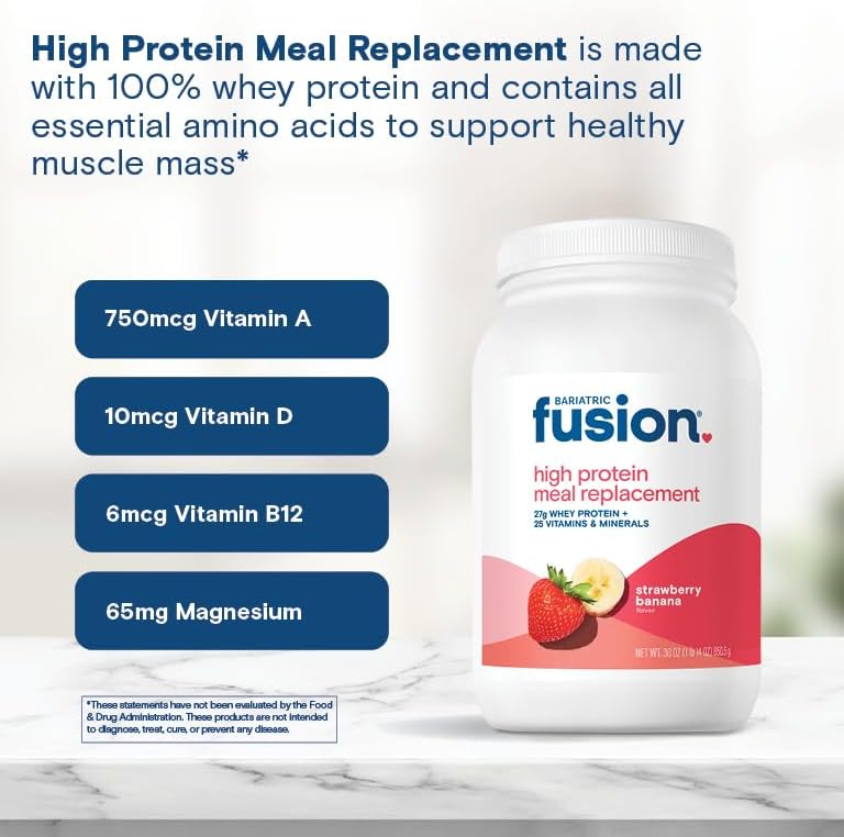 Bariatric Fusion Cappucino Meal Replacement 27g Protein Powder, 21 Serving Tub for Bariatric Surgery Patients Including Gastric Bypass and Sleeve Gastrectomy - No Gluten, Aspartame or Sugar