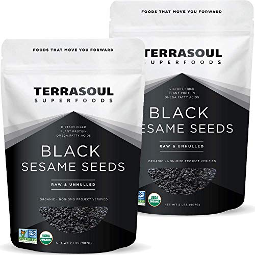 Terrasoul Superfoods Organic Black Sesame Seeds, 2 Lbs - Raw | Unhulled | Lab-Tested