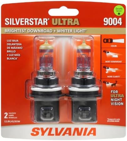 SYLVANIA - 9004 SilverStar Ultra - High Performance Halogen Headlight Bulb, High Beam, Low Beam and Fog Replacement Bulb