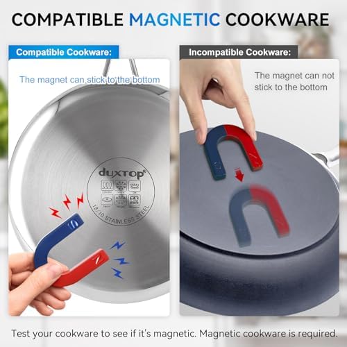 Duxtop Professional Portable Induction Cooktop, Commercial Range Countertop Burner, 1800 Watts Induction Burner with Sensor Touch and LCD Screen
