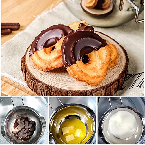 1000ML Double Boiler Pot Set Stainless Steel Melting Pot For Chocolate, Candle and Candy Making (34oz)