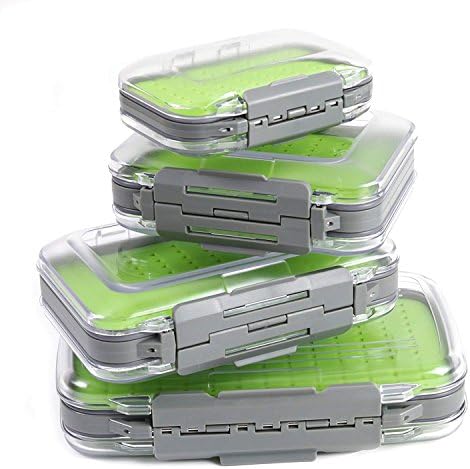 Maxcatch Waterproof Double-Sided Fly Box - Lightweight & Durable Fly Fishing Box with Clear Lid & Easy Grip Foam for Dry & Wet Flies Storage