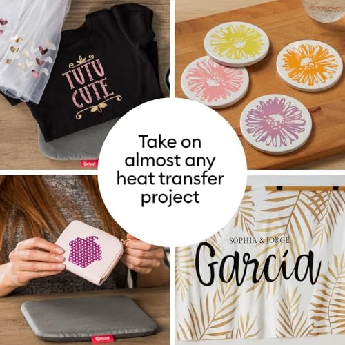 Cricut EasyPress 2-9 in x 9 in Heat Press - Heat Transfer Machine for T-Shirts, Tote Bags, Baby Clothes, Decor, & More - Easy to Use - Raspberry
