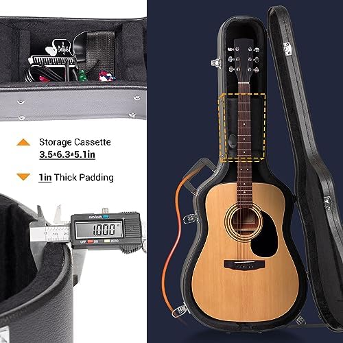 CAHAYA Electric Guitar Bag Gig Bag 6mm Padding Padded Backpack with Reflective Bands Soft Guitar Case Black CY0225