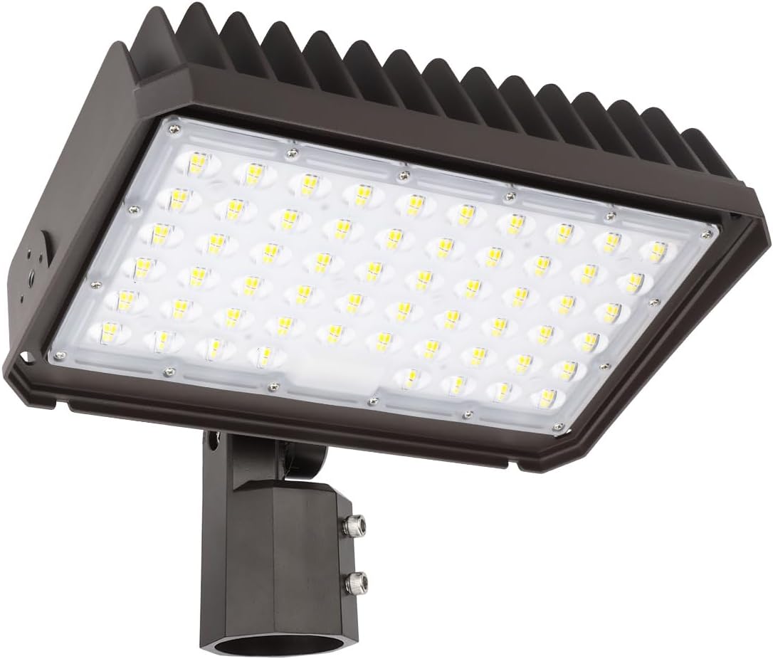 kadision 150W LED Flood Light, Dusk-to-Dawn Photocell, Slip Fitter Mount