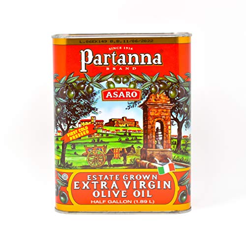 Partanna Robust Extra Virgin Olive Oil, 101 fl oz (3 L) Tin | Premium 100% Castelvetrano Oil, High Polyphenol, First Cold Pressed, Early Harvest in Sicily, Award Winning Italian EVOO