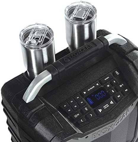 ECOXGEAR EcoTrek GDI-EXTRK210 Rugged Waterproof Floating Portable Bluetooth Wireless 100 Watt Stereo Smart Speaker and P (Renewed)