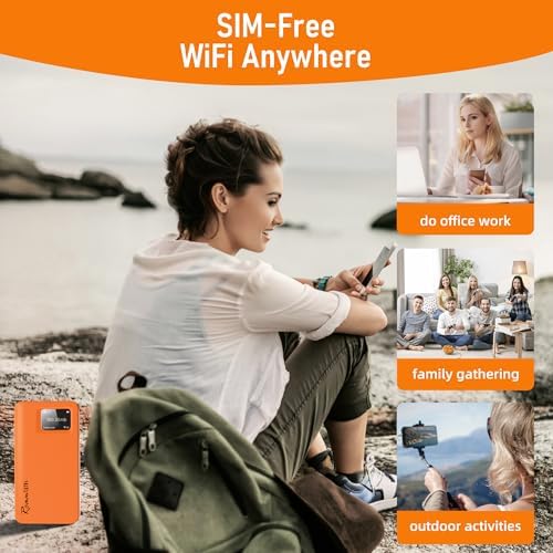 RoamWiFi Mobile Hotspot Pocket WiFi, Portable WiFi No SIM Card Needed, MiFi