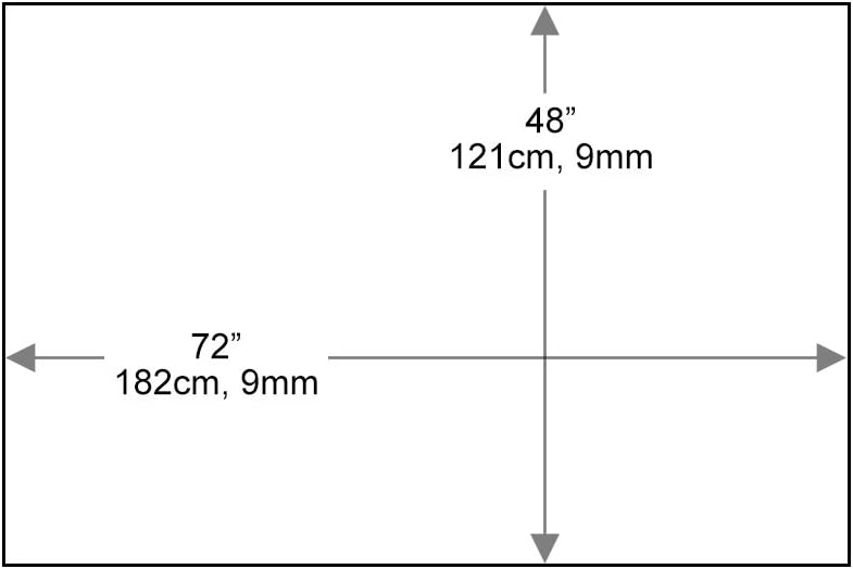 24" x 48" Rectangle Glass Table Top, 1/4" Thick Clear Tempered Replacement Glass, Flat Polished Edge & Eased Corners for Coffee, Dining, Patio Tables & Furniture Protection