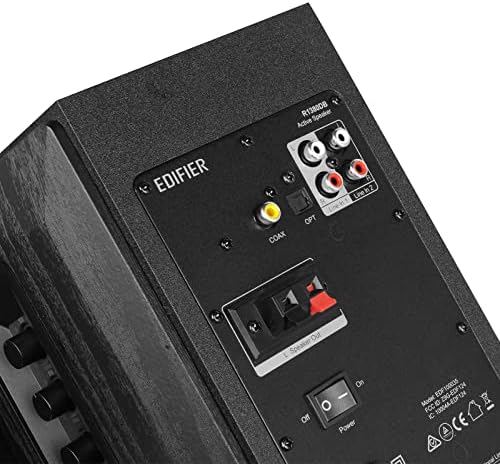 Edifier R1380DB Active Bluetooth Bookshelf Speakers - Optical/Coaxial Input - 2.0 Wireless Studio Monitor Speaker - 42W RMS (Black)