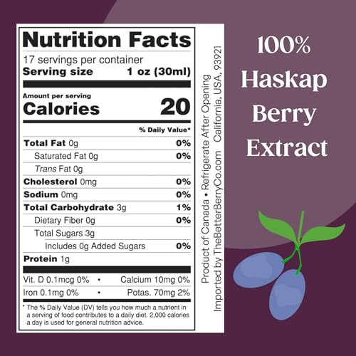 Got Inflammation? Get Haskap | 100% Pressed Haskap Berry Juice | Naturally Delicious | Nothing Added | Rich in Anthocyanins (red-purple color)