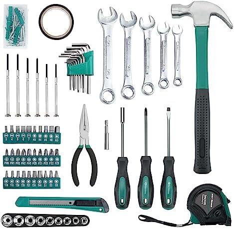 CARTMAN 148-Piece Automotive And Household Tool Set, Blue Repair Kit Case