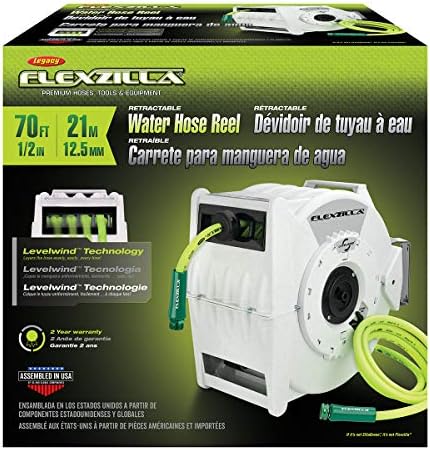 Flexzilla Pro Retractable Water Hose Reel, 1/2" x 70' - L8340FZ