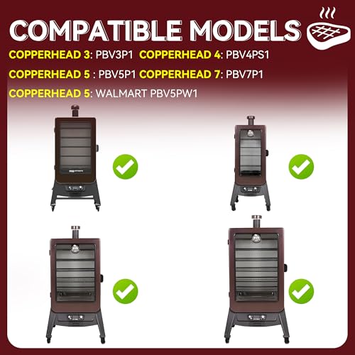 Digital LCD Display Trapezoid Thermostat Controller Board Panel Replacement Kits Compatible for Pit Boss Series 3/4/5/7 Wood Pellet Vertical Smoker