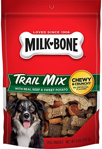 Milk-Bone Trail Mix With Real Beef & Sweet Potato Dog Treats, 9-Ounce (Pack of 3)