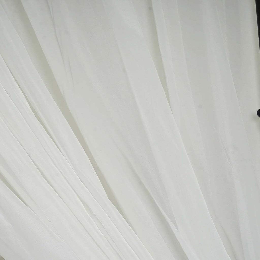 AK TRADING CO. 120" Wide (10Ft Wide) Sheer Voile Drape Panels for Backdrop, Wedding Events, Ceiling Drapes, Event Masking, & Decor - Select from 6ft to 50ft Length. (10 feet x 20 feet, Red)