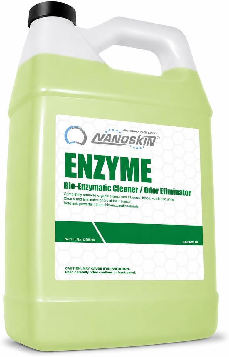 Nanoskin ENZYME Bio-Enzymatic Cleaner & Odor Eliminator 1 Gallon - Fragrance-Free Multi-Surface Cleaner for Organic Stains, Pet Accidents, Food Spills, Light Grease & Grime | Auto, Kitchen & Bath