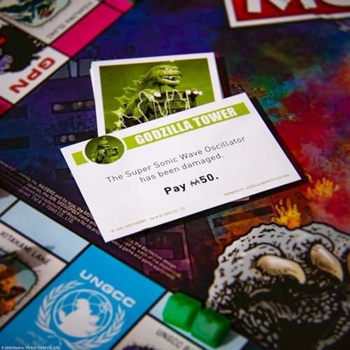 Monopoly: Godzilla | Based on Classic Monster Movie Franchise Godzilla | Collectible Monopoly Game Featuring Familiar Locations and Iconic Kaiju