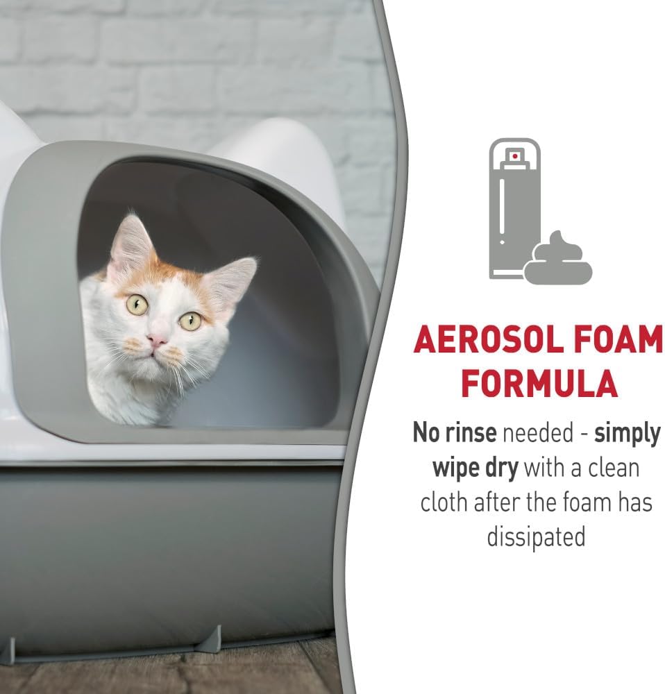 Nature's Miracle Cat Litter Box Cleaner Foam, 17.5 oz (4 Pack)