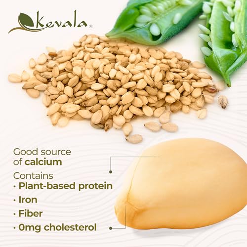 Kevala Organic Toasted Sesame Seeds | Unhulled | 32 oz / 2 lb | Ready to eat, gluten-free, great topping for Asian dishes, baking and everyday cooking