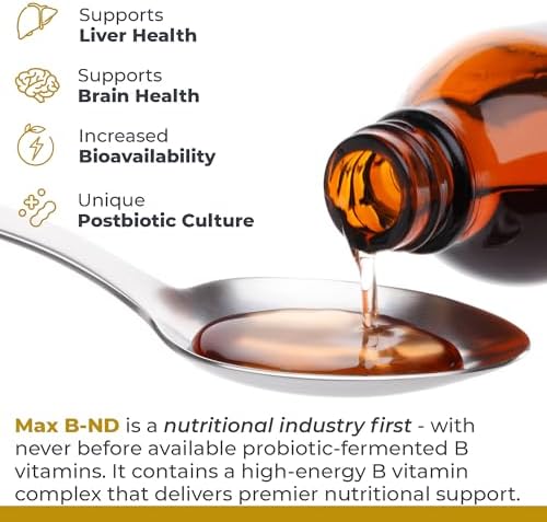 Premier Research Labs Max B-ND Liquid Vitamin - B-Complex for Liver & Brain Health, Liquid Drops for Energy, Immune & Adrenal Support for Men & Women