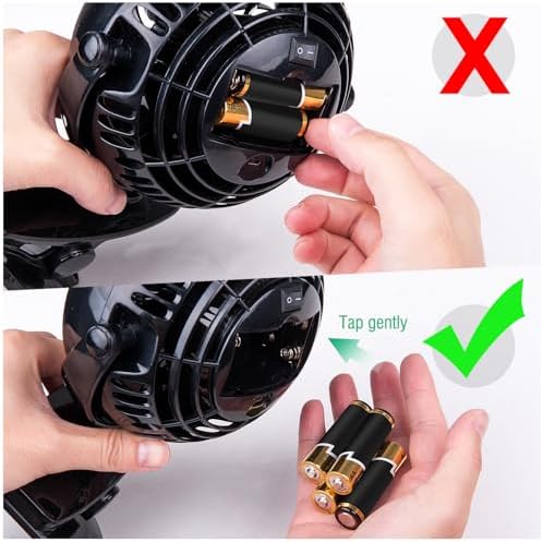 Gazeled Clip on Fan Battery Operated, 360° Rotation, with 8 Free AA Batteries, Quiet USB or Battery Operated Fan