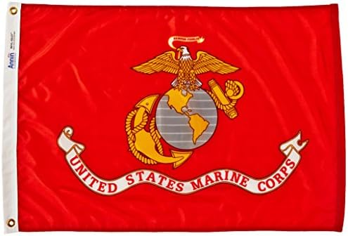 Annin Flagmakers U.S. Marine Corps Military Flag USA-Made to Official Specifications, Officially Licensed, 4 x 6 Feet (Model 439007) | USA-Made to Official Specifications, Officially Licensed