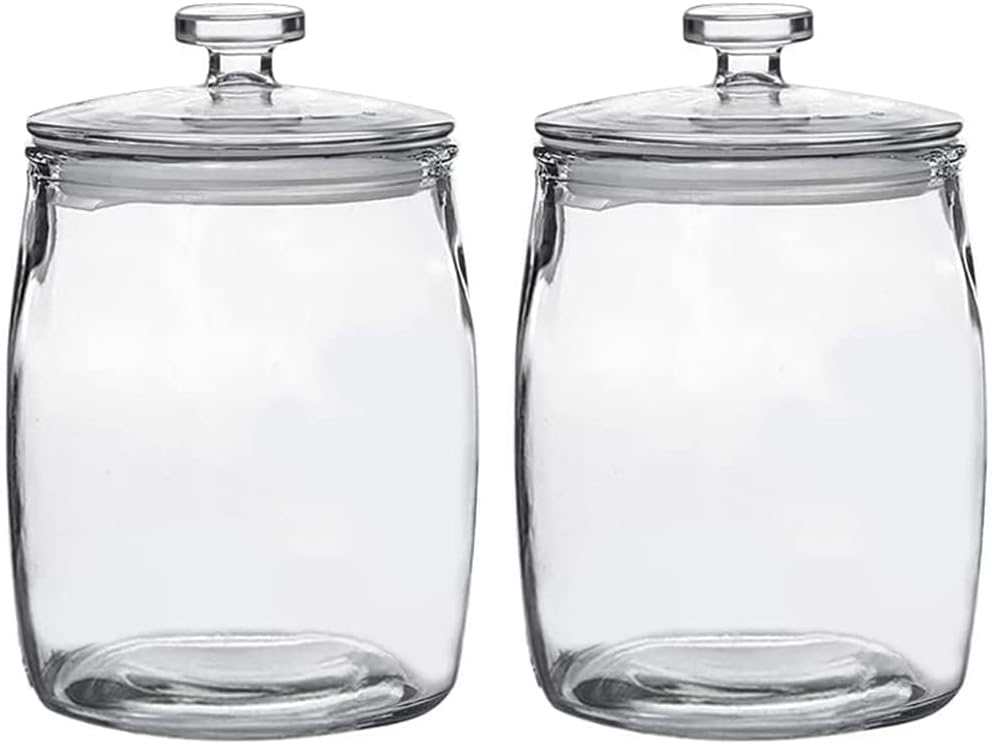Ritayedet 2 Pack Cookie Jar, Half Gallon Glass Jars with Lids, Candy Jar