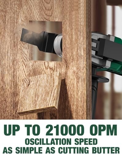 KIMO 20V Cordless Oscillating Tool Kit with 26-Pcs Accessories, Max 21000 OPM, 6 Variable Speed & 3° Oscillating Angle