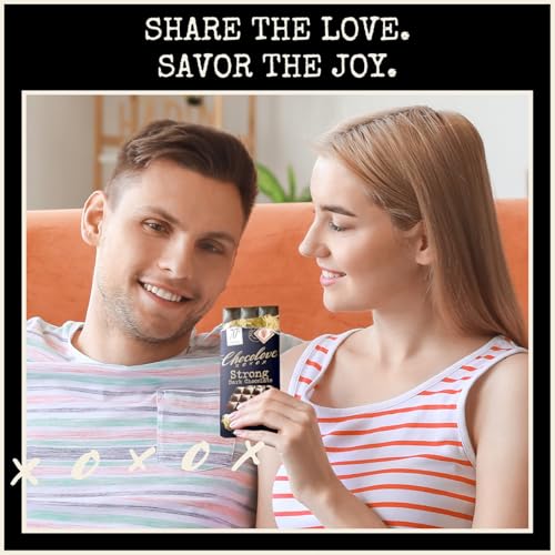 Chocolove Strong Dark Chocolate Bars | 70% Cocoa | Strong & Smooth Premium Dark Chocolate | Rainforest Alliance Certified, Non-GMO
