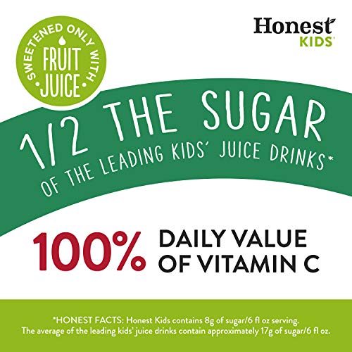 Honest Kids Organic Juice Drink, Appley Ever After, 6.75 fl oz Juice Box, Pack of 40