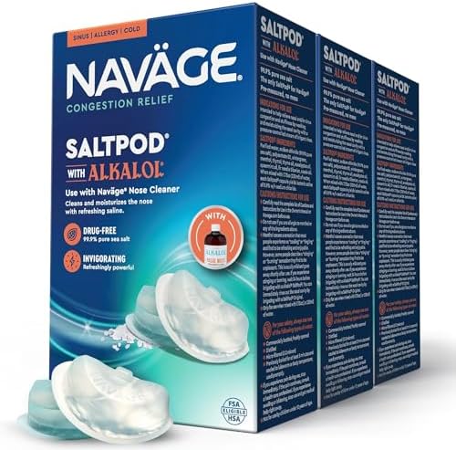 Navage® SaltPods Refills, Original Sea Salt Formula, 90 Count | Pre-Measured Precision: Clears Mucus and Irritants for Breathable, Comfortable Sinuses