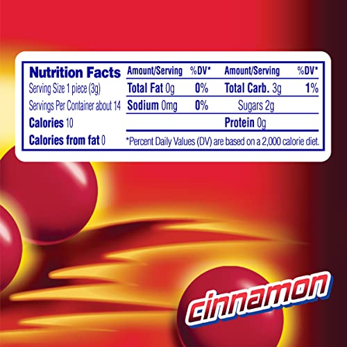 Mentos Chewy Mint Candy Roll, Cinnamon, 14 Pieces Per Roll, 15 Count Pack