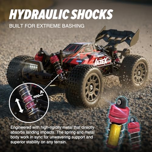 Hosim Brushless RC Buggy for Adults and Kids 60KM/H, 1/14 Electric High Speed All Terrain Remote Control Car, Hobby RC Trucks 4x4 Off Road RC Car