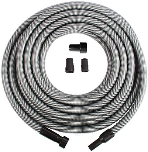 Cen-Tec Systems 94170 Premium 50 Ft. Shop Vacuum Hose with Power Tool Adapter Set Silver