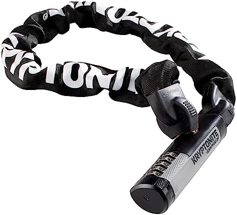 Kryptonite Kryptolok 990 Combo Bike Chain Lock, 3 Feet Long Heavy Duty Anti-Theft Sold Secure Gold Bicycle Chain Lock