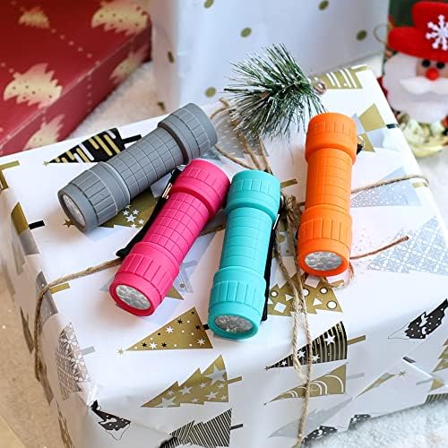 FASTPRO 10-Pack 9-LED Mini Flashlight Set with AAA Batteries Included | Small FLashlights with Lanyard, For Class Teaching, Camping, Wedding Favor