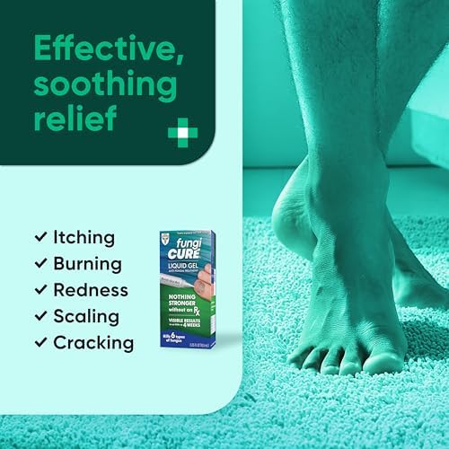 FUNGICURE Medicated Liquid Gel - Maximum Strength 0.35 Fluid Ounce | Cures fungal infections & kills 6 types of fungus. Clinically proven