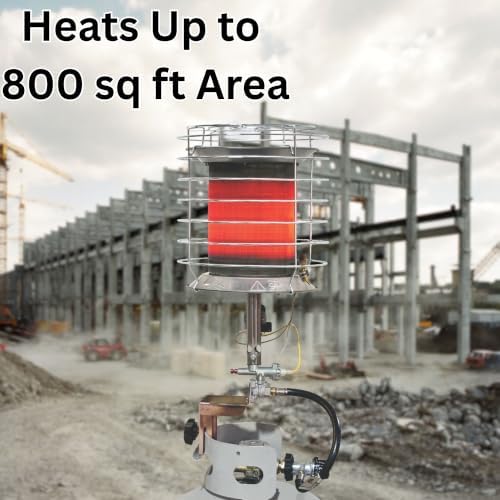 Dura Heat TT-360 Propane(LP) 360 Degree Tank Top Heater, Length: 8.9in, Width: 8.9in, Height: 20.24in,Silver