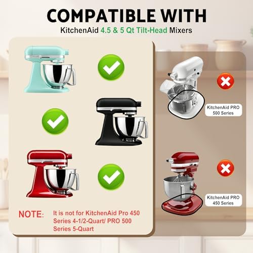 Mixer Slider Mat for KitchenAid 4.5-5 Qt Tilt Head Stand Mixers (Brown) | Pine Wood Moving Tray for Kitchenaid Artisan, Storage Organizer for Kitchen Countertop Accessories and Attachments