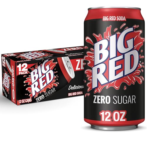 Big Red Zero Sugar Soda, 12 fl oz cans, 12 pack