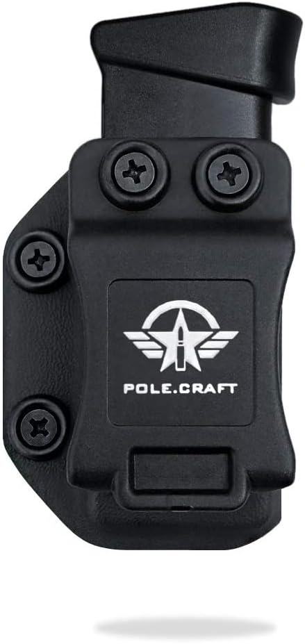 POLE.CRAFT IWB/OWB Magazine Holster Kydex - Mag Carrier Fits: 9mm .40 Double Stack / 9mm .40 Single Stack - P365 1911 Glock 19 19X 17 26 27 28 43 22