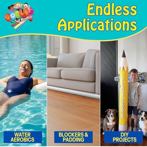 Oodles of Noodles MEGA Jumbo Pool Noodle, 6ft x 5in, White | Biggest pool noodle ever, multi-purpose, approx 6ft x 5in size.